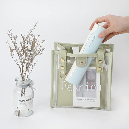 DEVICO Portable Travel Utensils with Case, Reusable Camping Silverware for Lunch, 18/8 Stainless Steel Cutlery Set (Blue)