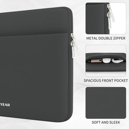 RAINYEAR Laptop Sleeve Case 13.3 Inch, Protective Portable Case with Front Pocket, Briefcase Handbag Laptop Bag Compatible with MacBook Air/Pro 13-13.3 inch, MacBook Pro 14 inch, Gray