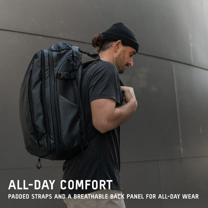 WANDRD TRANSIT Travel Backpack (45L): Large Expandable Carry-On Adventure Bag – Weather-Resistant Travel Backpack with Laptop Sleeve, Dual Side Access & Hidden AirTag Pocket