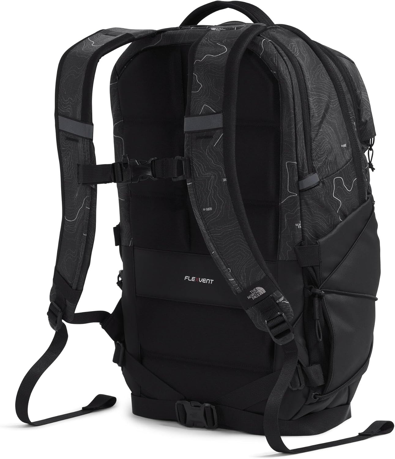 The North Face Borealis Commuter Laptop Backpack - PFAS Free, TNF Black Topo Print/Smoked Pearl, One Size