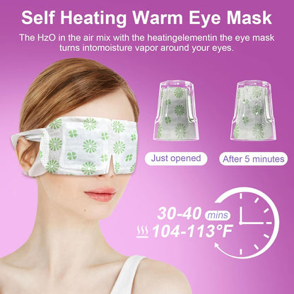 20 Packs Steam Eye Mask, Lavender Steam Eye Masks Disposable, Self-Heating Relief Heated Eye Mask for Fatigue, Perfect for Home, Sleep, Spa & Travel