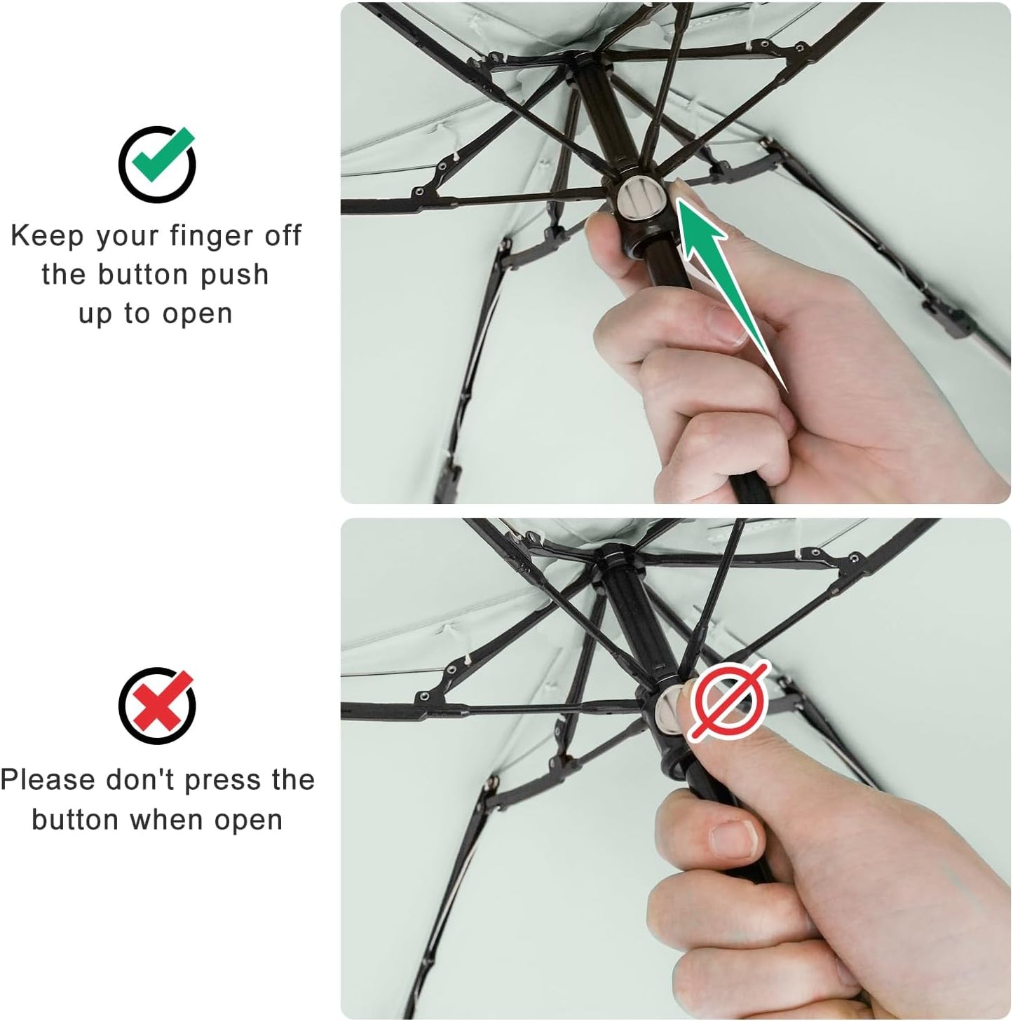 Mini Travel Umbrella - UPF 50+ Sun Protection Compact Manual Open Small Sun Umbrella