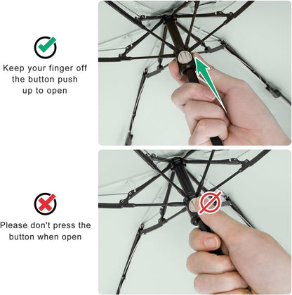 Mini Travel Umbrella - UPF 50+ Sun Protection Compact Manual Open Small Sun Umbrella