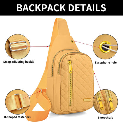 Small Sling Bag For Women Men Casual Crossbody Sling Backpack