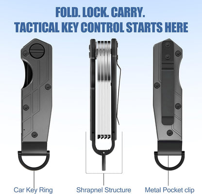 Key Organizer for Men Compact Key Holder Minimalist Key Case Metal Key Chain Key Holder for Keychain Secures 2-5 Keys