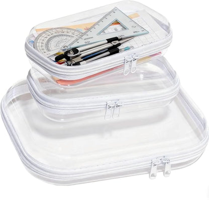 3PCS Zippered Transparent Cases by Unknown
