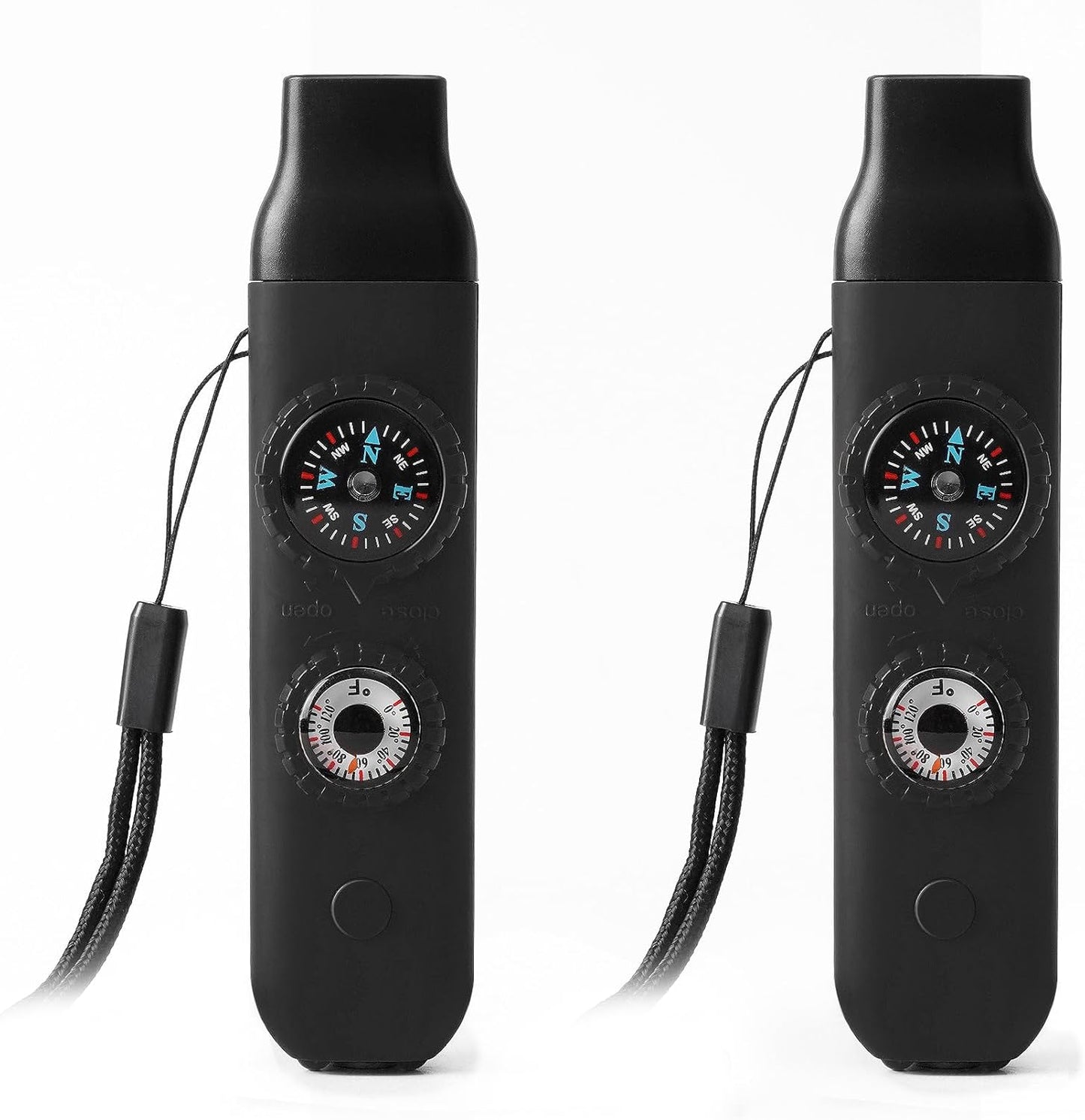 Emergency Survival Safety Whistle，Whistle for Kids with Lanyard,Compass,Thermometer,Ideal for Kayaking, Boating, Hiking, Camping, Climbing