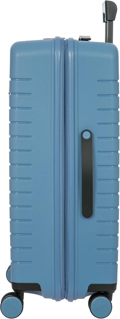 Bric's B|Y Ulisse Spinner Suitcase - 28" Inch Carry-On Luggage - Hard Exterior and TSA-Approved Lock - Grey Blue