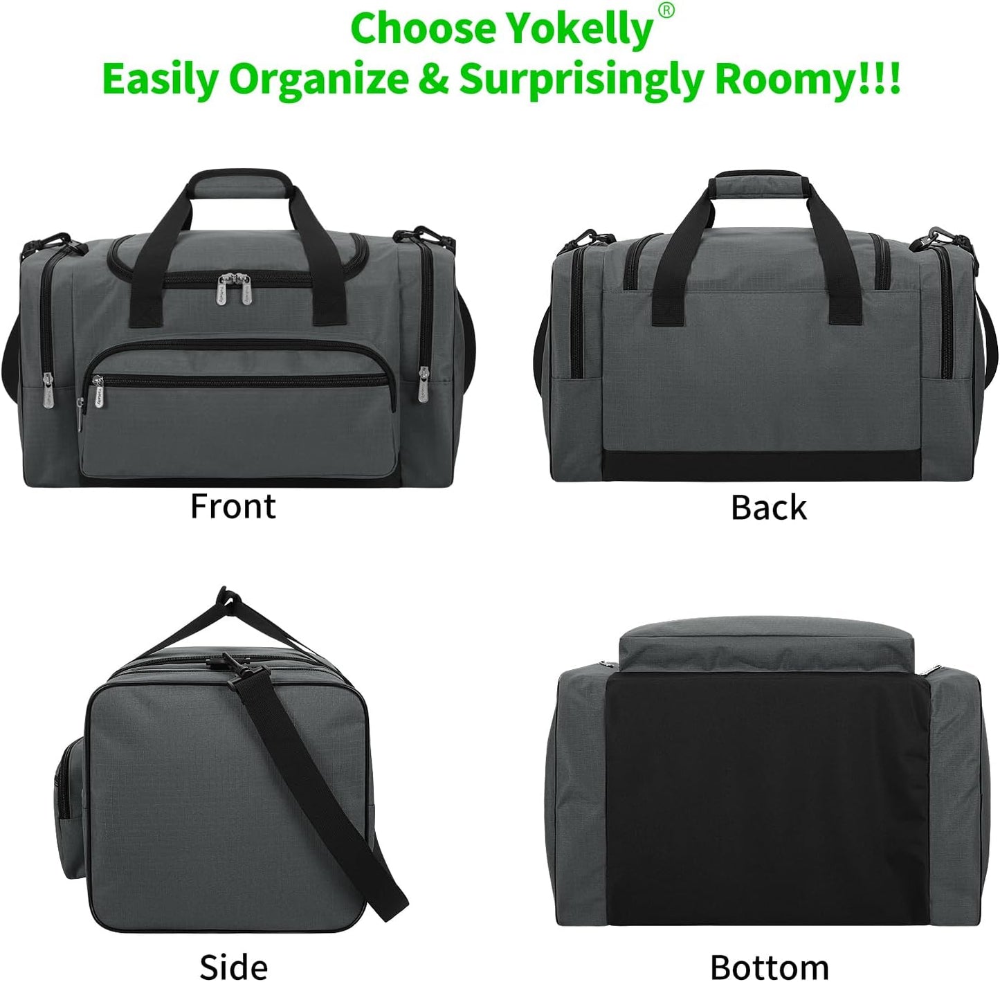 Sports Duffel Bag 20 inch for Travel Gym - Grey