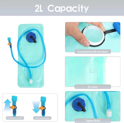 WOLT Hydration Backpack 18L Hiking Water Backpack with 2L Water Bladder for Men Women, Hydration Pack for Running Cycling Biking and Climbing