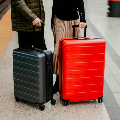 Carry on Luggage 22 X 14 X 9 Airline Approved, 20 Inch Luggage for 3-5 Days Travel, Double Spinner Wheels, 100% Hardshell PC, TSA Lock (06-Raspberry (Basic), Checked 28-Inch)