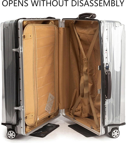 Transparent PVC Suitcase Cover, No Disassembly Required Clear Luggage Protector Suitcase Cover