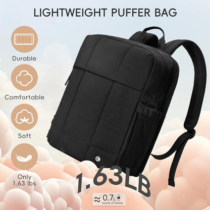 CLUCI Lightweight Travel Backpack Carry on Flight Approved, Puffy Gym Backpack with Shoe Compartment, Personal Item Travel Bag, 15.6 inch Laptop Backpack for Weekender Business