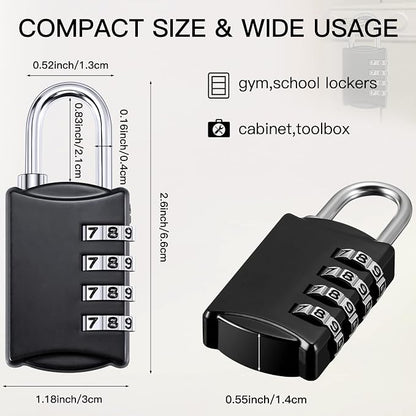Sadnyy 15 Pcs 4 Digit Combination Locks Combination Padlock Luggage Number - Image 2
