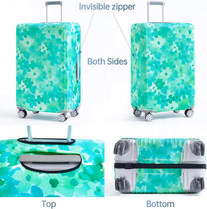 Travelkin Luggage Covers For Suitcase Tsa Approved,Suitcase Cover Protector Fit 18-32 Inch Luggage (Blue Floral, XL)