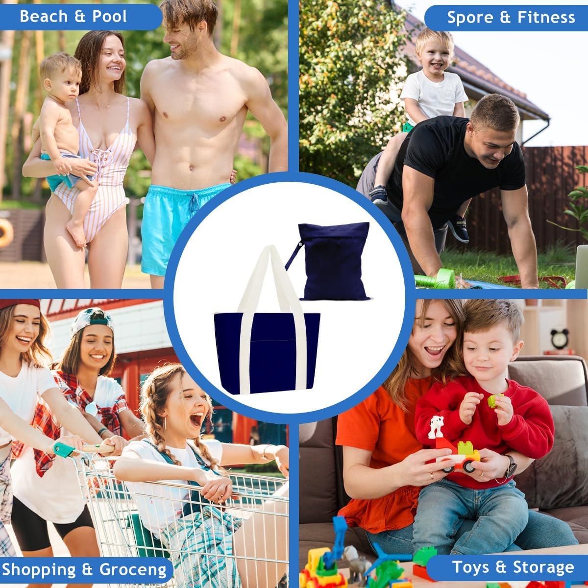 Beach Bags Wet Bag for Swimsuit Tote Bag for Friends Travel Gifts, Aloha Bags Waterproof Vacation Essential