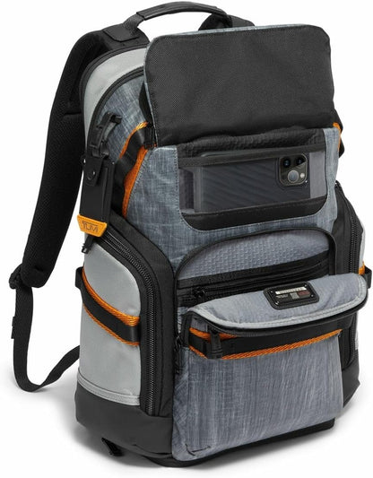 TUMI - Alpha Bravo Nomadic Backpack - Men's Durable Carry On Bag - 18.8" X 15.0" X 9.0" - Fits up to 15" Laptop - Steel