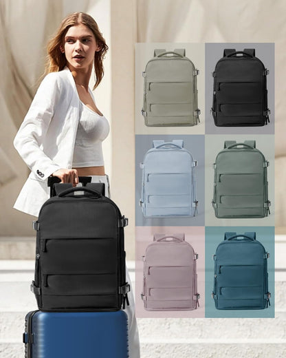 coowoz Large Travel Backpack Carry On for Women Man Black Waterproof Gym Backpacks with Laptop Compartment Mochila de Viaje Teacher Personal Item Backpack Rucksack Airplane Accessories Must Haves