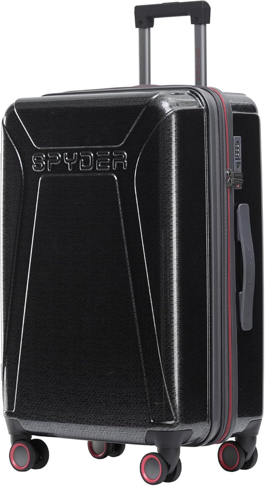 Spyder Traverse 25 Inch Medium Expandable Hardside Upright Suitcase with 360° Spinner Wheels, TSA Approved Lock, Charcoal