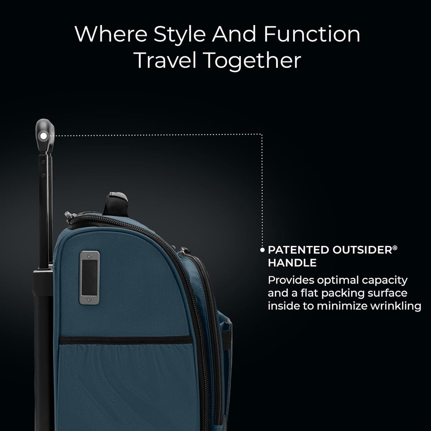 Briggs & Riley Cabin Spinner - Carry On Luggage for Travel, Suitcases with Wheels, Softside Rolling Bag for Men & Women, Fits Under Plane Seat, Telescoping Handle - ZDX Collection, Ocean