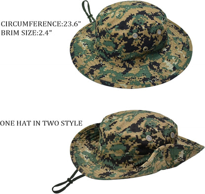 Sun Hats for Men Women Boonie Hat Foldable Fishing Hat UPF 50+ Bucket Hat for Fishing Hiking Garden Safari Beach