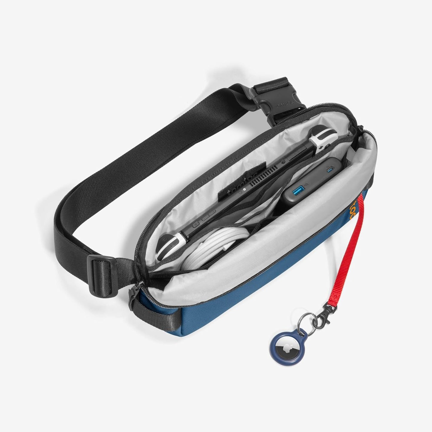 tomtoc Compact EDC Sling Bag, Minimalist Chest Shoulder Backpack Crossbody Bag for Men Women, Lightweight Carry Casual Bag