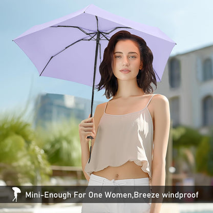 LEAGERA Mini Umbrella - Compact, Waterproof Travel Umbrella for Light Rain, Suitable for Women's Purse and Pocket