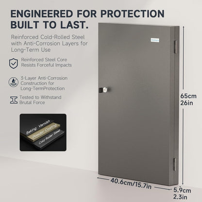 96 Key Lock Box, Key Cabinet Organizer, Key Safe Security Storage Lockbox Holder for Valets, Hotels, Car and House Keys, Key Keeper Box – Black