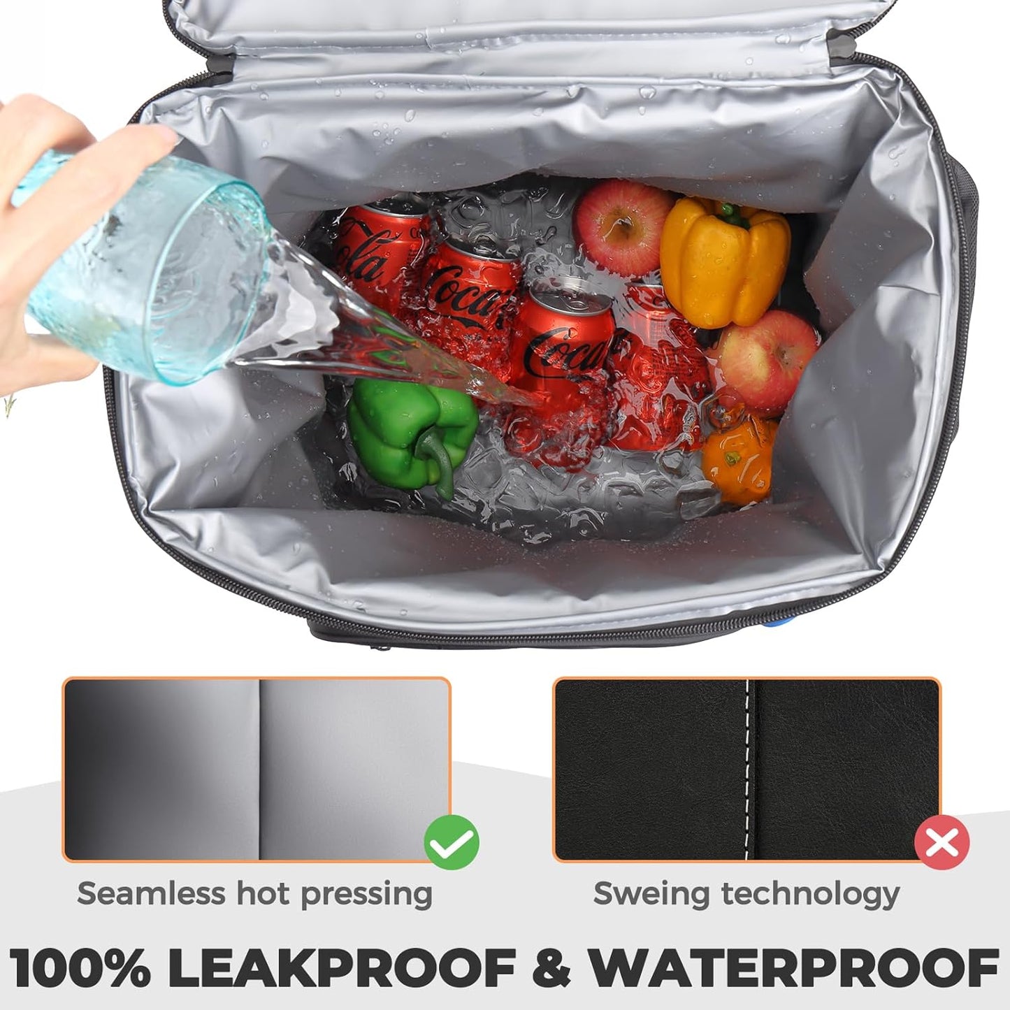 Heytrip Backpack Cooler 36/54 Cans Insulated Waterproof Cooler Bag for 20 Hours Cold Retention, Leak-Proof Camping Cooler with Multi-Compartments
