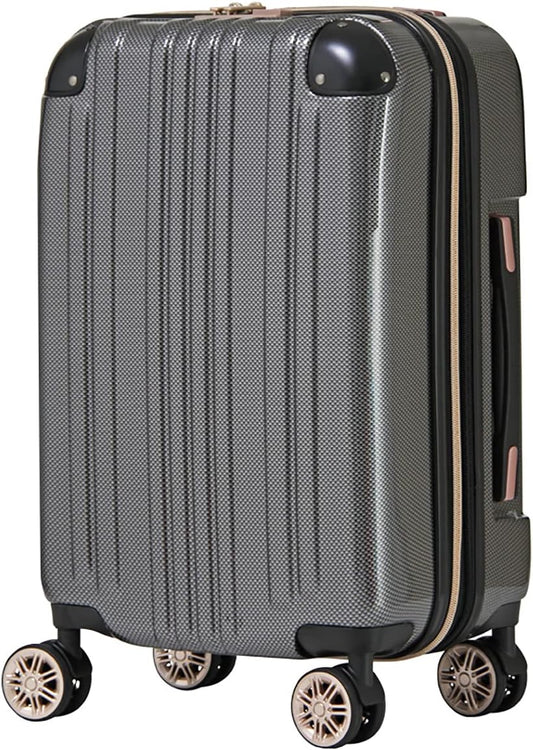 LEGEND WALKER Hardside Expandable Zipper Luggage, Carry-On, 21-inch, Carbon, 5122-48-CB