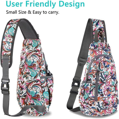 TITECOUGO Small Sling Bag, Lightweight Crossbody Backpack for Men Women, Shoulder Bag for Sports and Outdoor