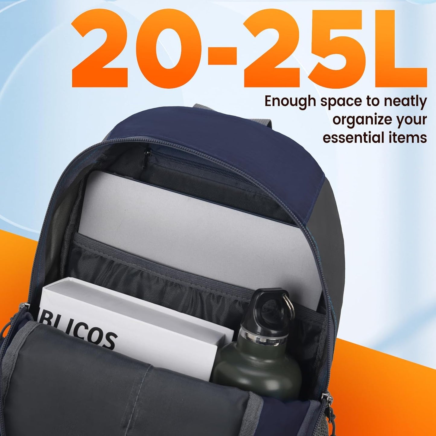 sunhiker Cycling Hiking Backpack Water Resistant Travel Backpack Lightweight SMALL Daypack M0714 (Dark Blue)