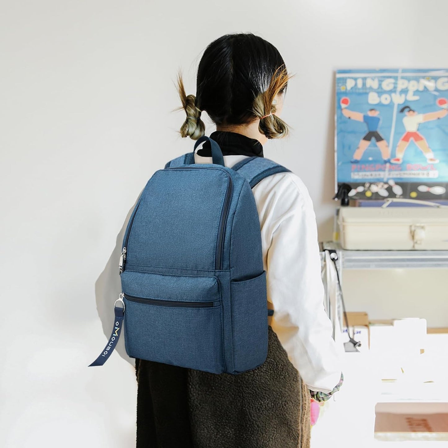 OMOUBOI Casual Daypacks Superbreak Backpack 14 inch Laptop Backpack for Women & Men Fits Tourism Business (Blue)