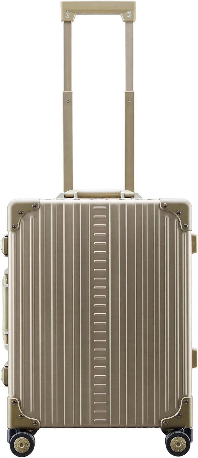 All Aluminum Lightweight Carry-On Luggage - Hardside Carry-On Suitcase, TSA Approved, Hard Shell Suitcase for Travel, Airline Approved 21 Inch Hard Spinner Wheels Luggage (Bronze)