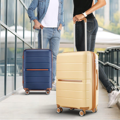 4-Piece Hardshell Luggage Set with TSA Locks, Expandable Suitcases and Silent Spinner Wheels - Vibrant Colors for Easy Identification (14/20/24/28 Inch) - Family Travel Suitcase Sets