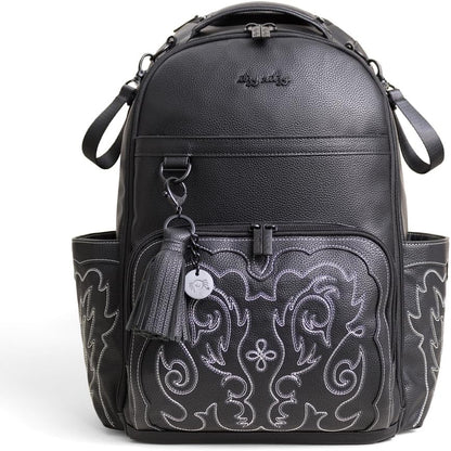 Itzy Ritzy Large Capacity Boss Plus Baby Backpack Diaper Bag Featuring 19 Pockets, Outlaw Black
