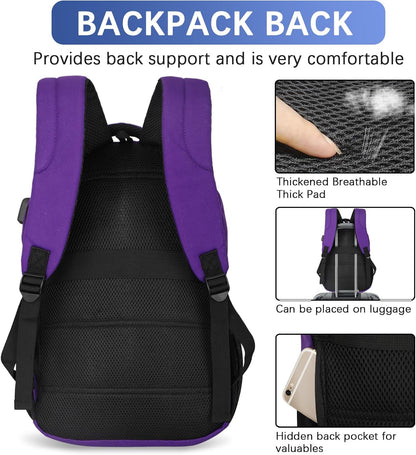 LARIPOP Travel Laptop Backpack,15.6 Inch Business Laptop backpack for Men Women with USB Charging Port,Water-Resistant Laptopack Weekender Daypack for Work College Computer