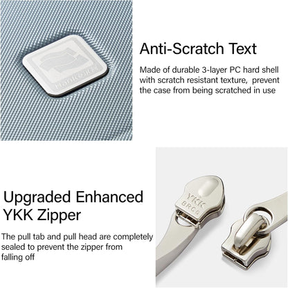 Hanke Top Opening 24 Inch Luggage with Spinner Wheels, Aluminum Frame All-PC Hard Shell Medium Suitcase, Zipperless Trunk Wide Handle Luggage, TSA Checked-Medium(Grey, 69L)