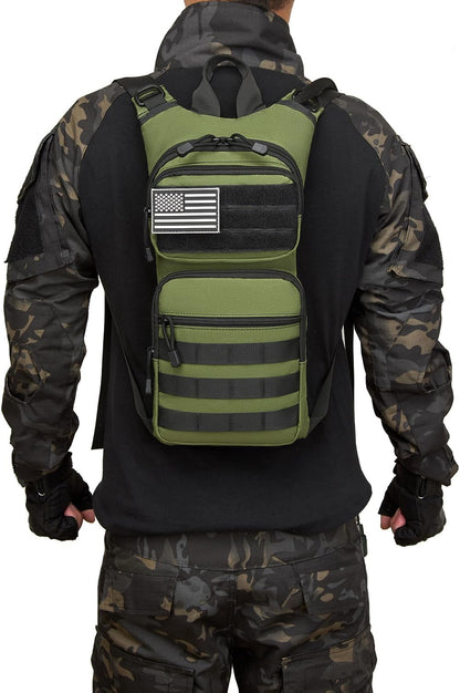 ATBP Insulated Water Hydration Pack Bag with 3L TPU Bladder Tactical Molle Hydration Backpack for Hiking Cycling Running