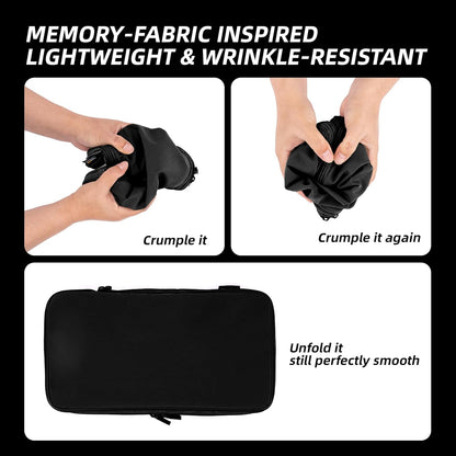 4 Piece Compression Packing Cubes for Suitcases and Backpack, Lightweight Travel Organizers (Black)
