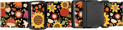 Luggage Straps for Suitcases, Adjustable Travel Belt, Durable Wide Luggage Strap, Cute Suitcase Strap Identifiers with Buckle, Bag Straps for Luggage, Cute Boho Mushrooms