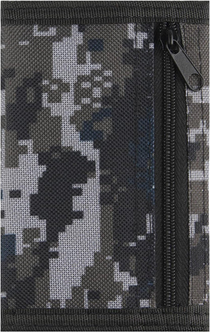 NEICY RFID Blocking Canvas Wallet for Men and Women - Camo Trifold Outdoor Sports Wallets with Magic Sticker for Teen Kids (Mosaic02)