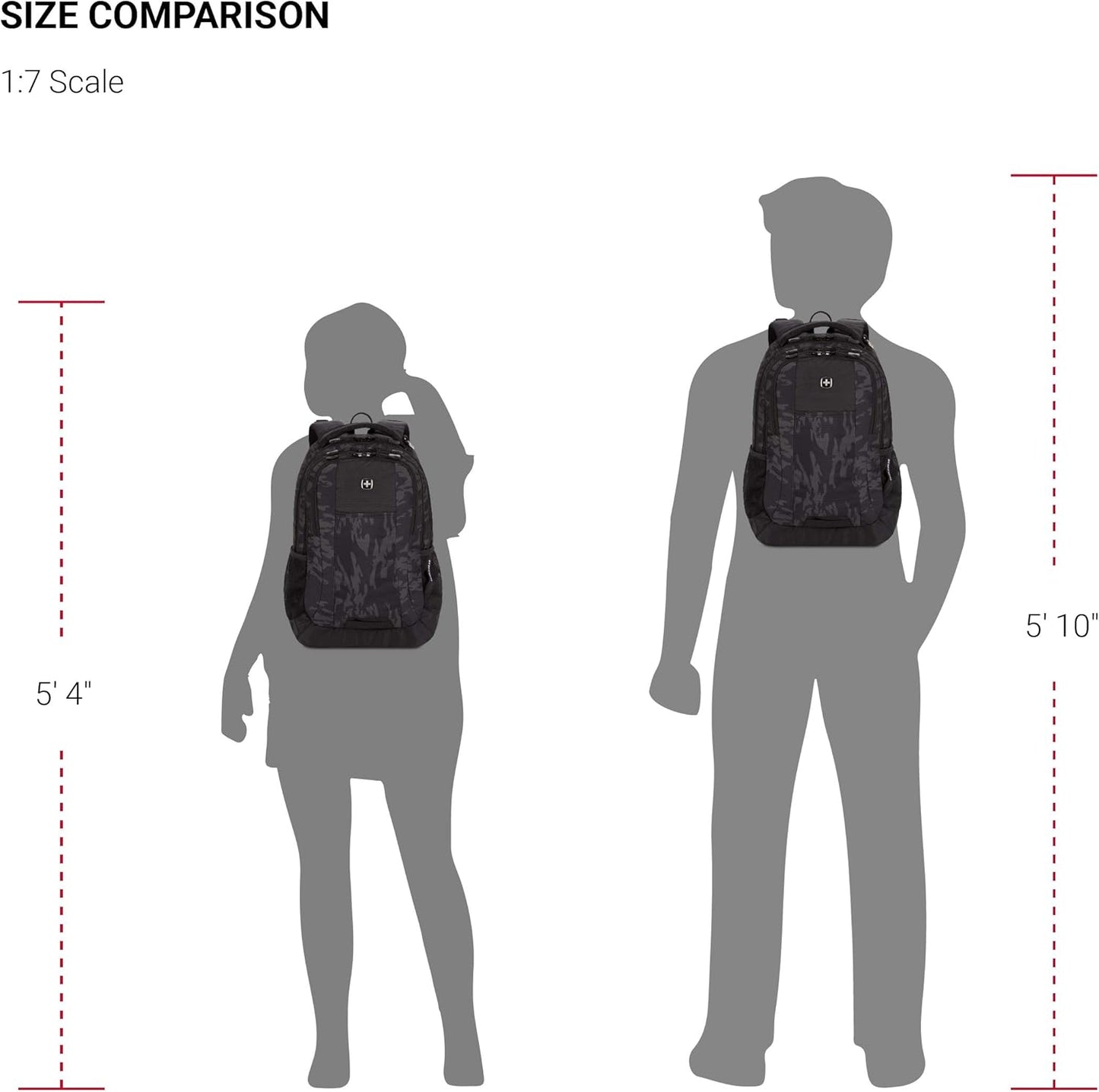 SwissGear Cecil 5505 Laptop Backpack, Black Cod/Camo, 18-Inch