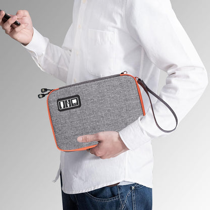 Electronics Travel Organizer,Portable Waterproof Electronic Travel Storage Bag for Small Charging Cord Storage,Charger,SD Card etc,for Travel,Business-Purple Black