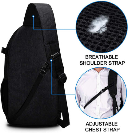 CADeN Camera Bag Sling Backpack for DSLR/SLR Mirrorless Camera Waterproof, Camera Case Compatible for Sony Canon Nikon Camera and Lens Tripod Accessories Black