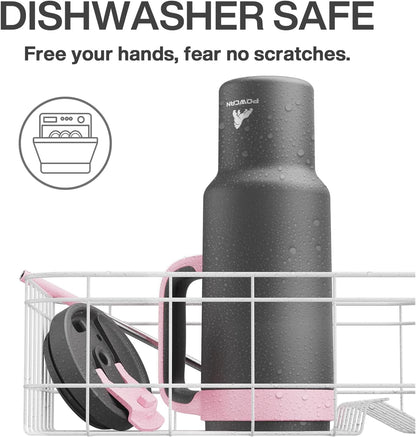 50 oz Tumbler with Handle, 2-in-1 Straw and Sip Lid, Leakproof, Dishwasher Safe, Insulated Stainless Steel Travel Coffee Mug, Keeps Cold for 34 Hours, Fits in Car Cup Holder (Rebellion)