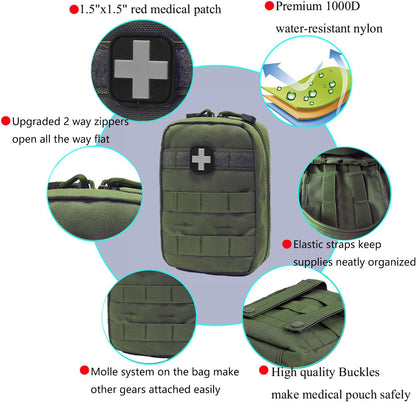 Carlebben EMT Pouch MOLLE Ifak Pouch Tactical MOLLE Medical First Aid Kit Utilit Camouflage