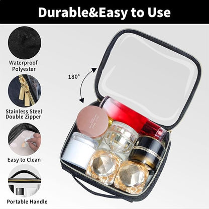 TSA Approved Travel Toiletry Bag, 2 Pack Clear Makeup Bags - Image 5