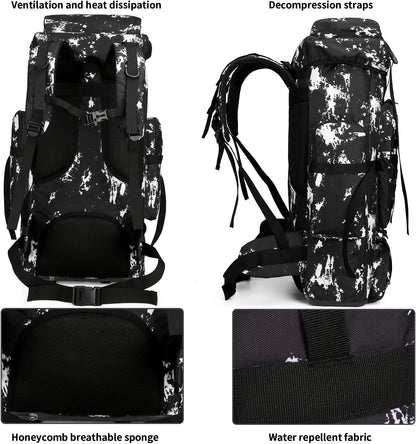 Hiking Backpack for Men 70L/100L Camping Backpack Military Rucksack Molle 3 Days Assault Pack for Climbing