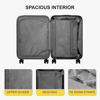 LEVEL8 Grace Carry on Luggage 22x14x9 Airline Approved, 20 Inch Hard Shell - Image 7
